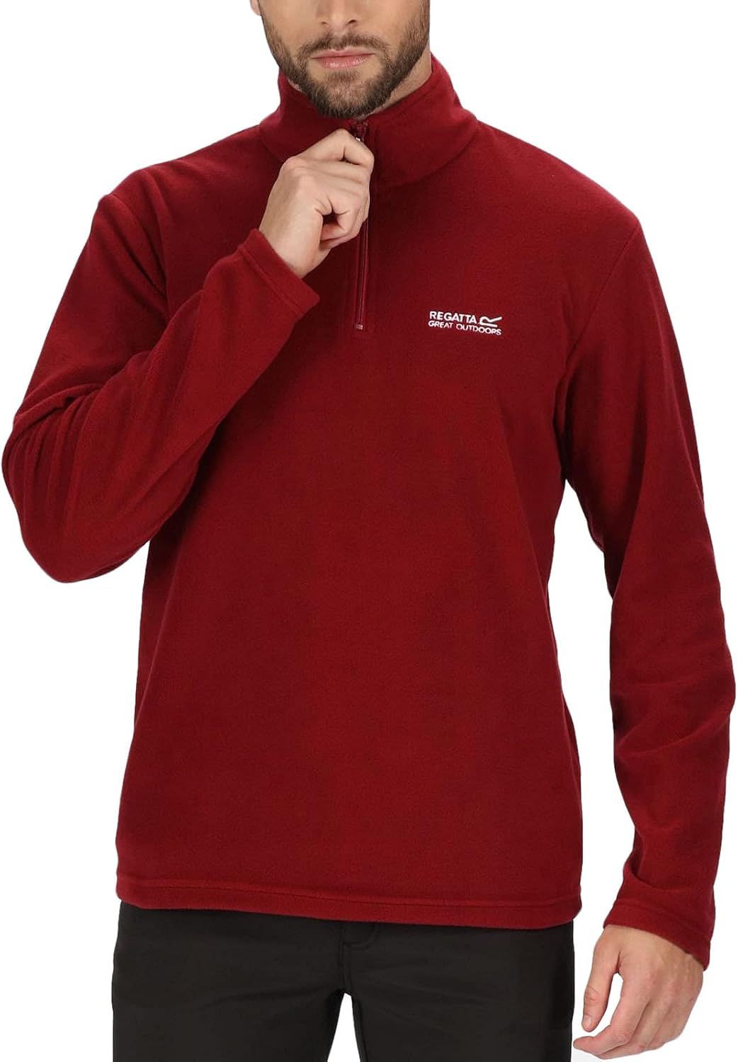 Regatta Uomo Felpa con Zip in Pile Thompson, Black