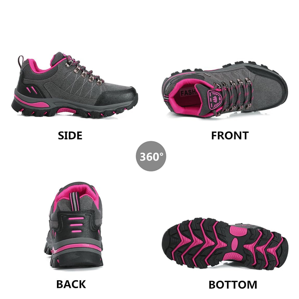 Scarpe da Trekking da Donna Scarpe Sportive Basse Scarpe da Trekking Leggere all'aperto Scarpe da Trekking Antiscivolo Adatte al Campeggio e all'escursionismo Nero Grigio Viola Rosa 36-42EU