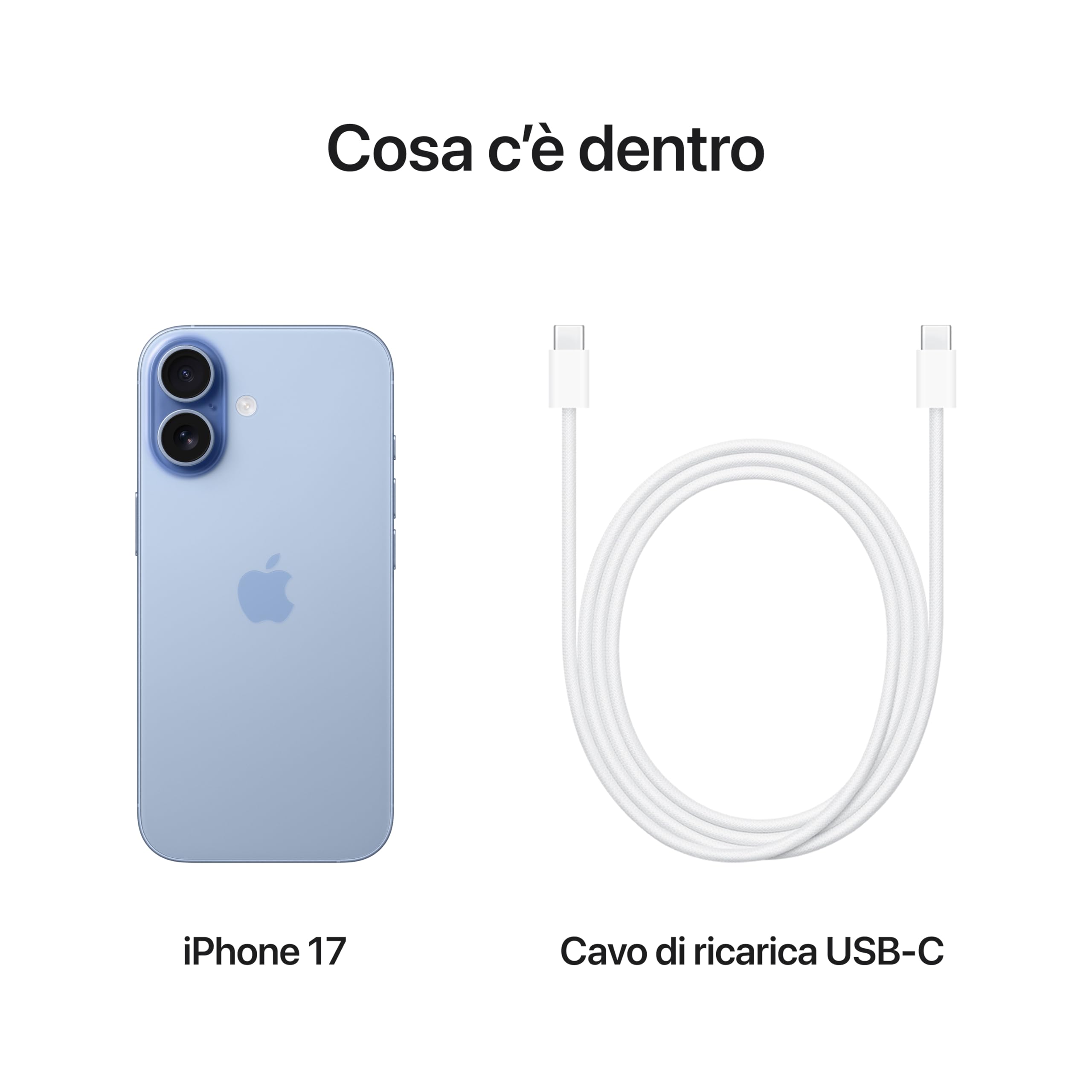 Apple iPhone 17 256 GB: display 6,3" con ProMotion, chip A19, fotocamera frontale Center Stage per selfie di gruppo più facili, più resistenza ai graffi, un giorno intero di batteria; Salvia