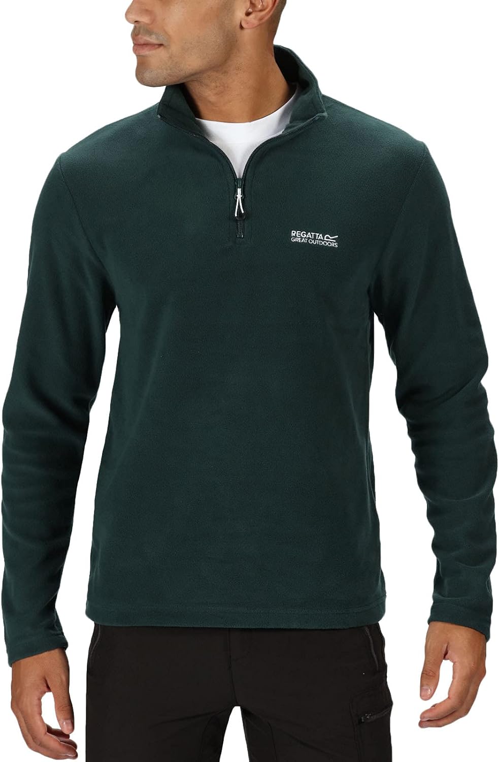 Regatta Uomo Felpa con Zip in Pile Thompson, Black