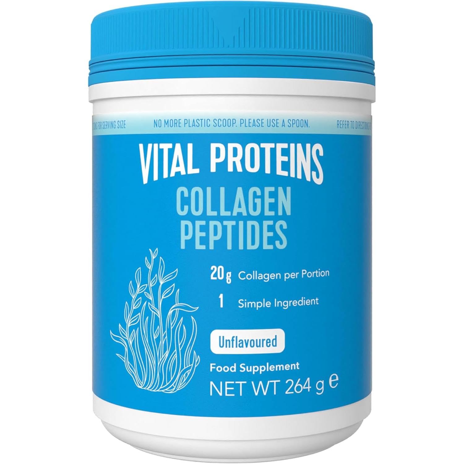 Vital Proteins Collagen Peptides Cacao, integratore collagene idrolizzato in polvere, Gusto Cacao, per pelle, capelli e unghie, 20g di peptidi di collagene bovino per porzione, 297g