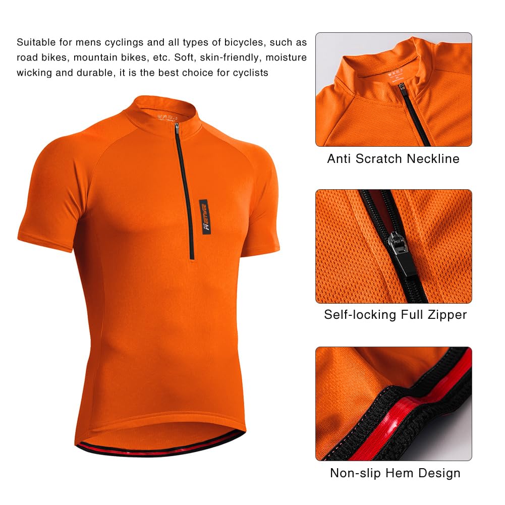 FEIXIANG Maglia Ciclismo Maniche Corte,Maglietta Mountain Bike Uomo Asciugatura Veloce T-Shirt off-Road Sportswear Estate