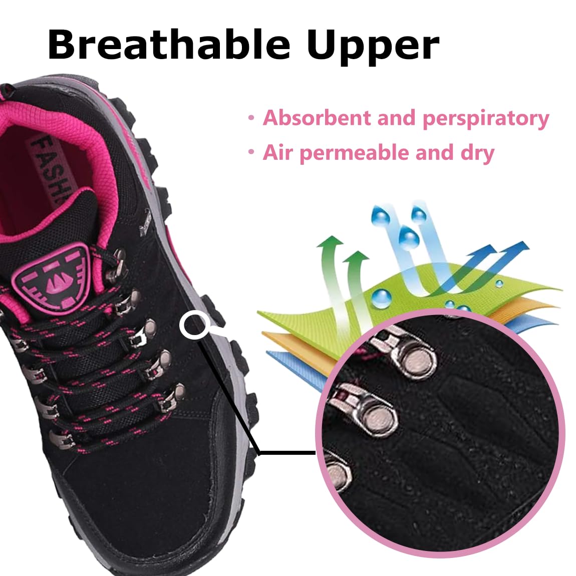 Scarpe da Trekking da Donna Scarpe Sportive Basse Scarpe da Trekking Leggere all'aperto Scarpe da Trekking Antiscivolo Adatte al Campeggio e all'escursionismo Nero Grigio Viola Rosa 36-42EU