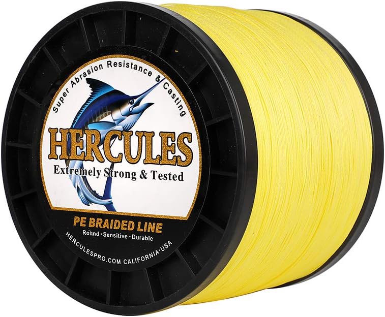 HERCULES Super Cast 100 m – 2000 m Yards filo da pesca intrecciato 10 lb – test per acqua salata acqua dolce PE intrecciato filo di pesce Superline 8 fili