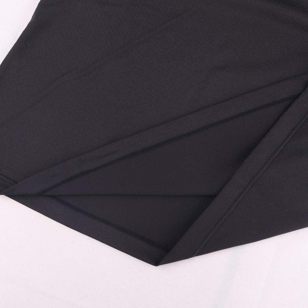 Muscle Alive Homme Maillot de Corps Slim Ajusté à Manches Courtes de Base de Compression de Musculation en Polyester et Spandex