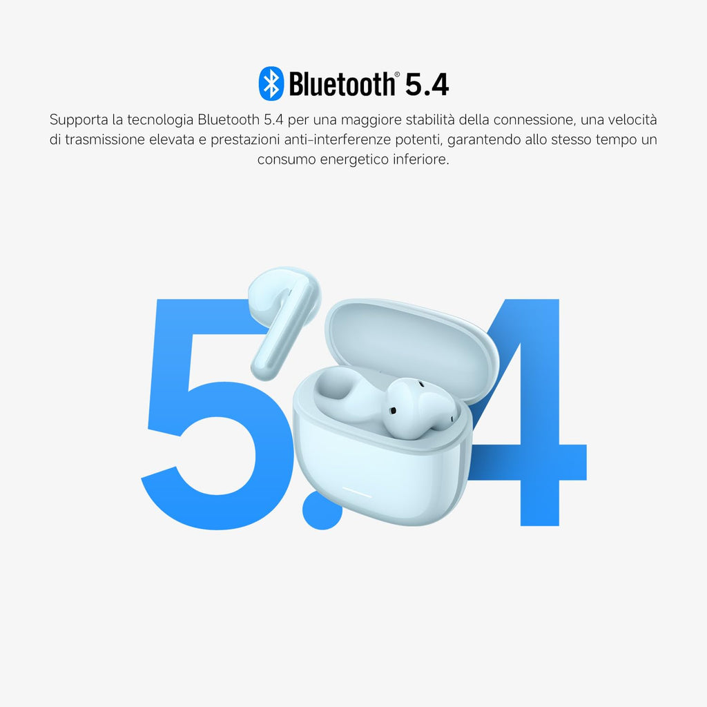 XIAOMI REDMI Buds 8 Active - Auricolari Bluetooth TWS Semi-in-ear, Driver titanio da 14,2 mm per bassi potenti, Fino a 37h di autonomia, BT5.4, connessione simultanea a 2 dispositivi, 5EQ, IP54, Nero
