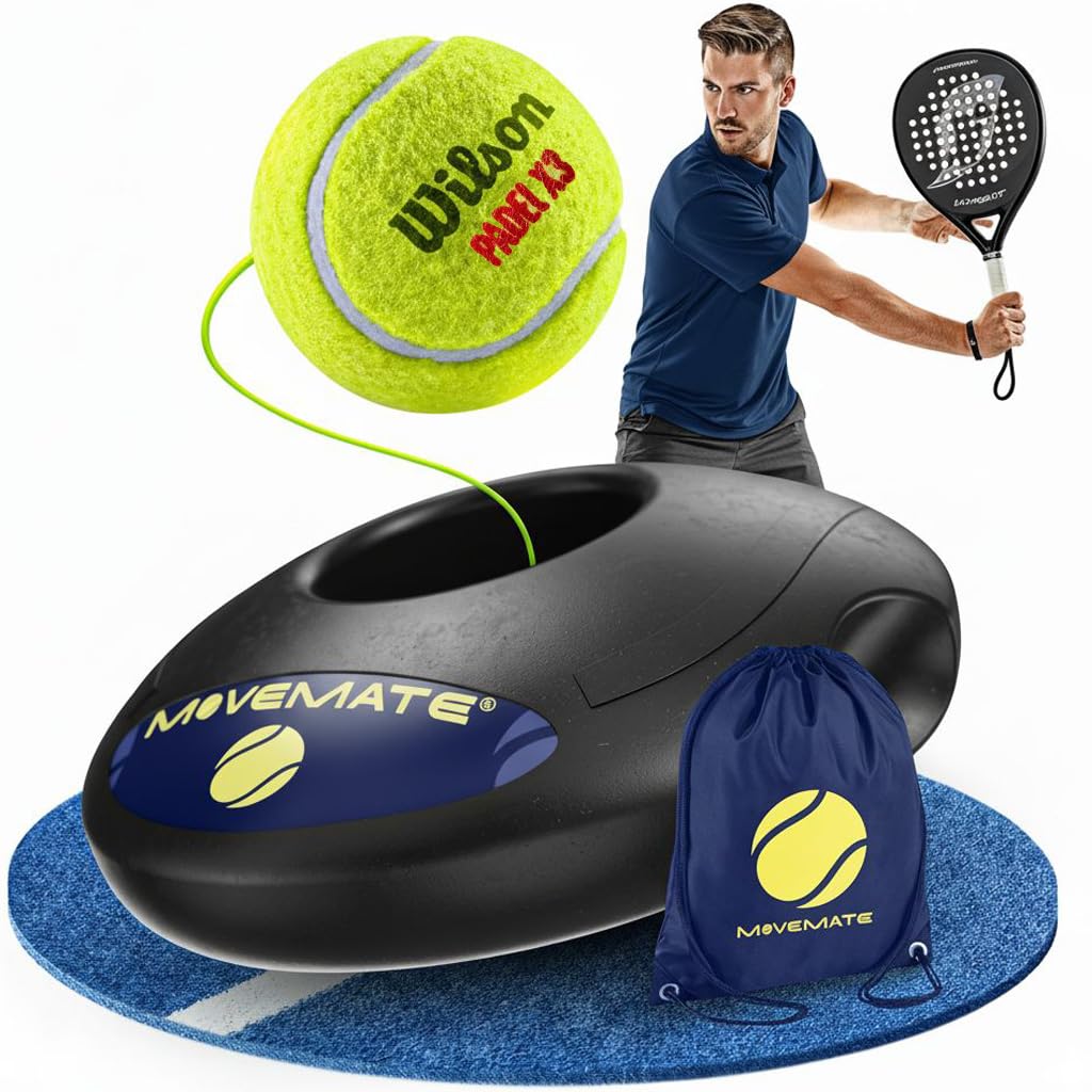 MOVEMATE Dispositivo di Allenamento per Tennis/Padel con Pallina Wilson® | Innovativo Dispositivo Sportivo per Il Tempo Libero per Giocare e Allenarsi all'aperto, in Giardino