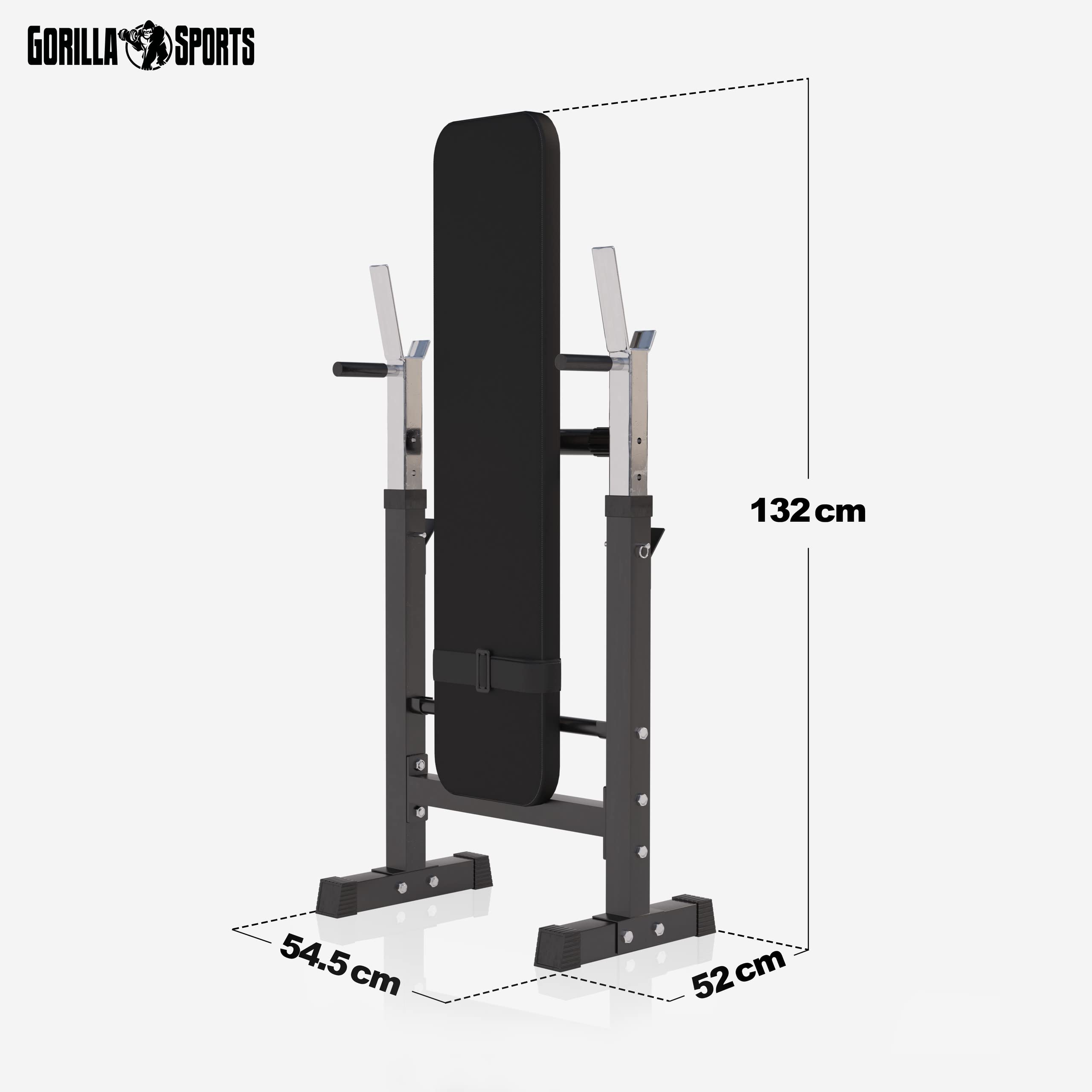 GORILLA SPORTS® Panca Pesi Multifunzione Regolabile – Pieghevole con Porta, Bilanciere e Manubri con Dischi 38/70/100 kg – Piana/Inclinata, Struttura Robusta Max 200 kg – Palestra Casa Fitness