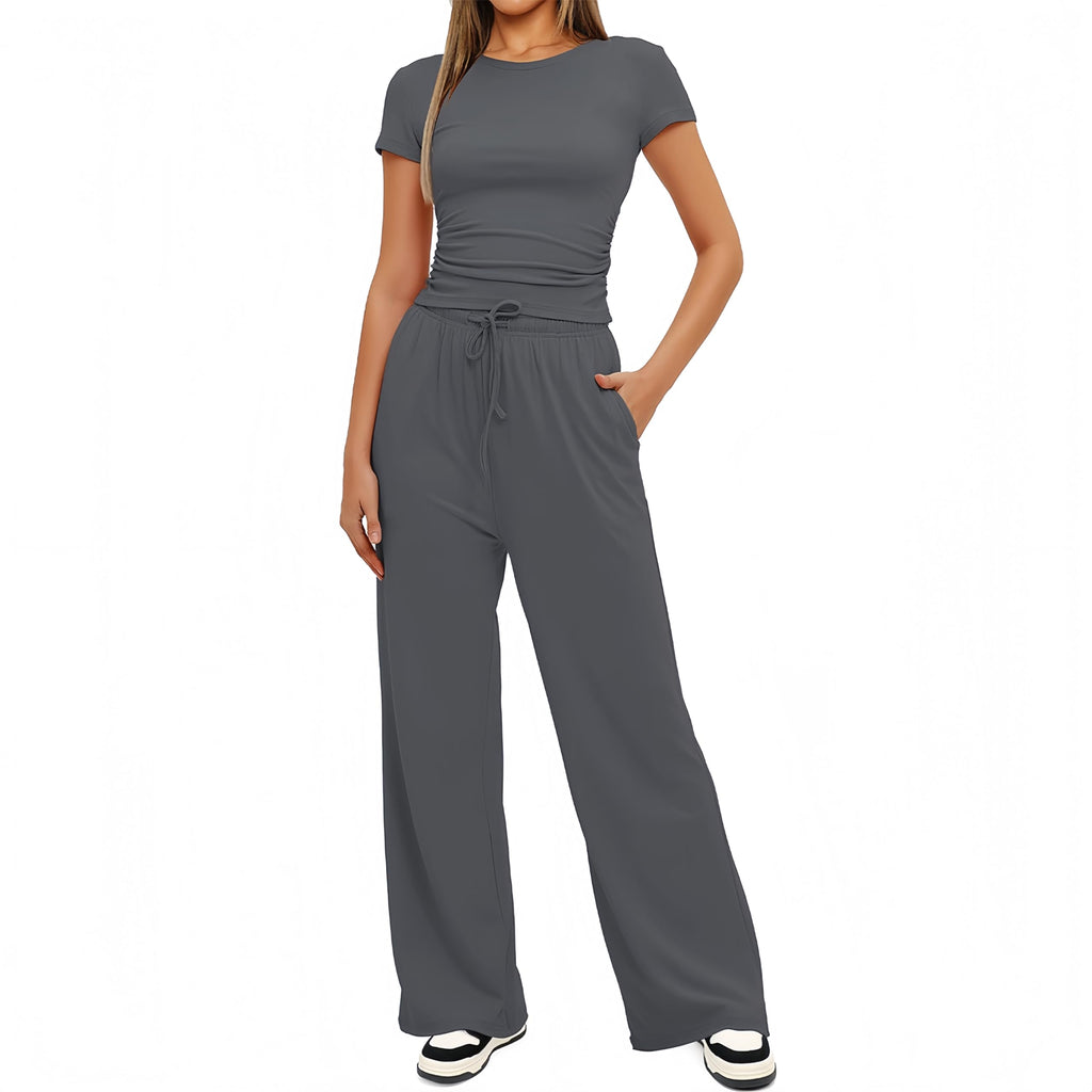 Sportivo Donna Completo Completi Sportivi Due Pezzi Sportiva Estiva Pantaloni Casual Elegante Completo Sportivo Tute da Ginnastica da Donna Estiva 2 Pezzi Homewear