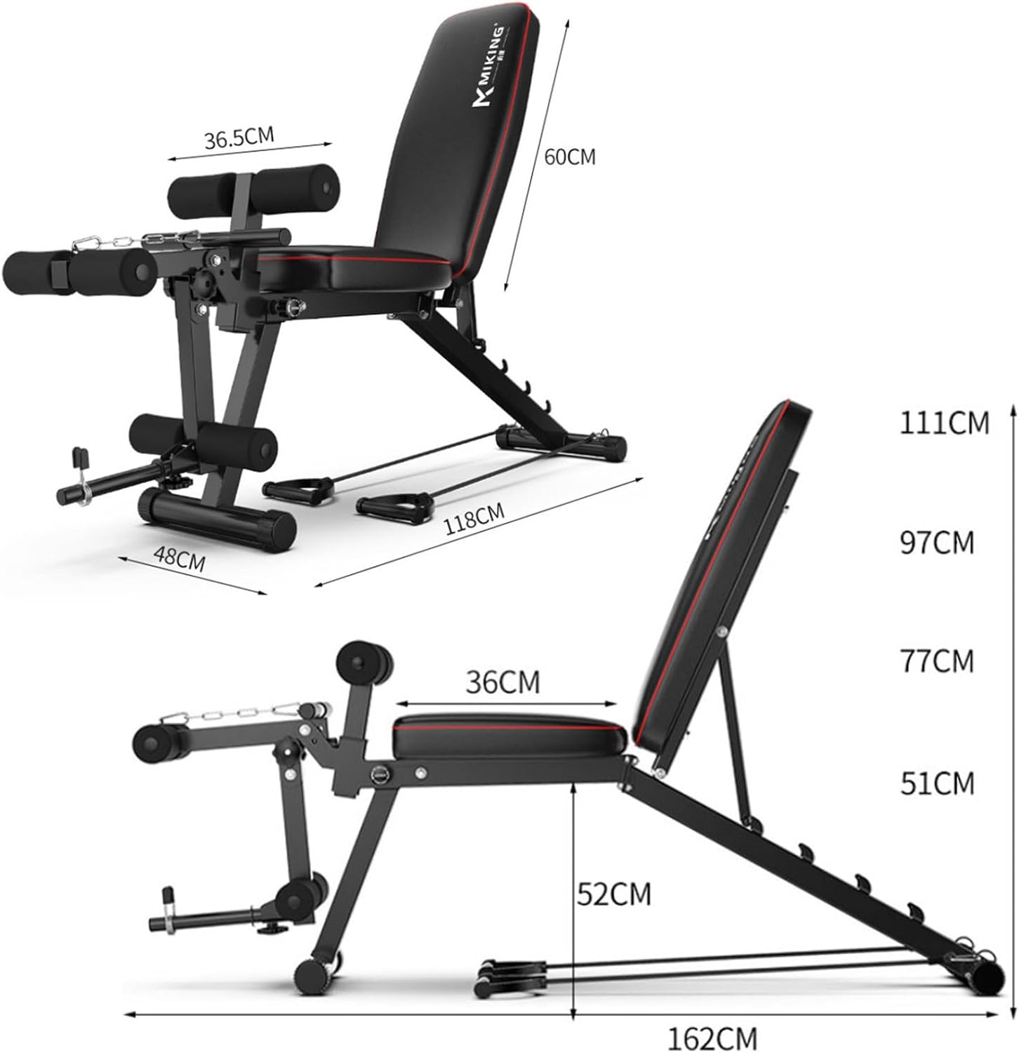 Panca Palestra Multifunzione Regolabile su 5 Livelli Reclinabile Fino s 190° Panca Piana Palestra Regolabile 200Kg capacità di Peso per Casa e Palestra