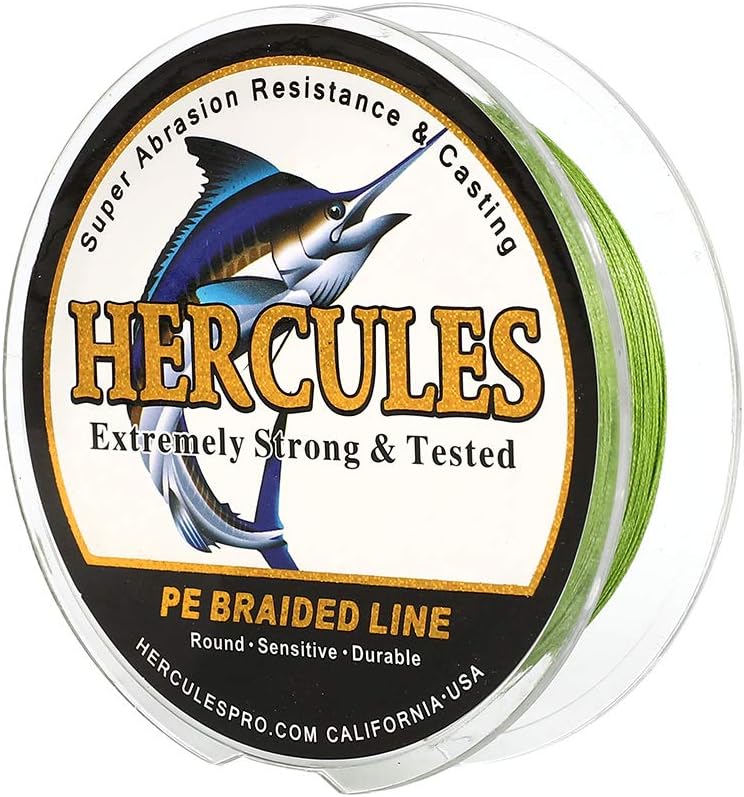HERCULES Super Cast 100 m – 2000 m Yards filo da pesca intrecciato 10 lb – test per acqua salata acqua dolce PE intrecciato filo di pesce Superline 8 fili