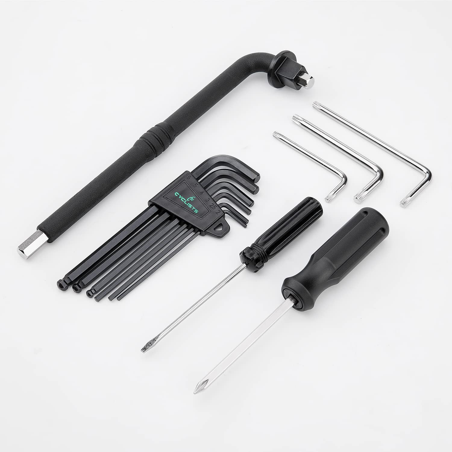 cyclists Kit di Riparazione Bici Portatile, Valigetta Attrezzi per Riparazioni Catene e Pneumatici, Set Completo di Attrezzi per Bici con Custodia per Trasporto