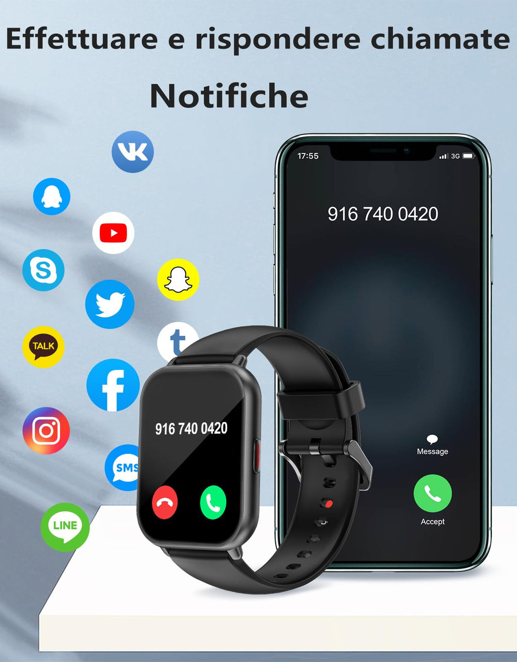RUIMEN Smartwatch Donna Chiamate Bluetooth Musica Orologio Sportive Contapassi da Polso Cardiofrequenzimetro Saturazione Ossigeno Fitness Tracker Ciclo Mestruale Controllo Sonno per Android iOS Rosa