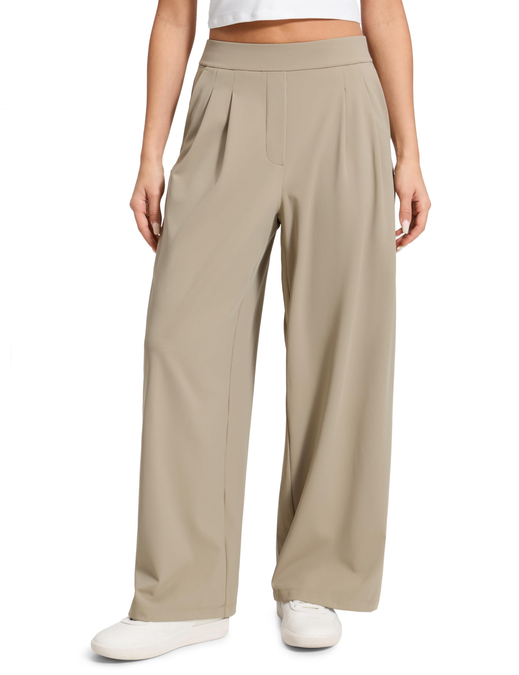 CRZ YOGA 4-Way Stretch Pantaloni da Lavoro Wide Leg Pantaloni da Donna