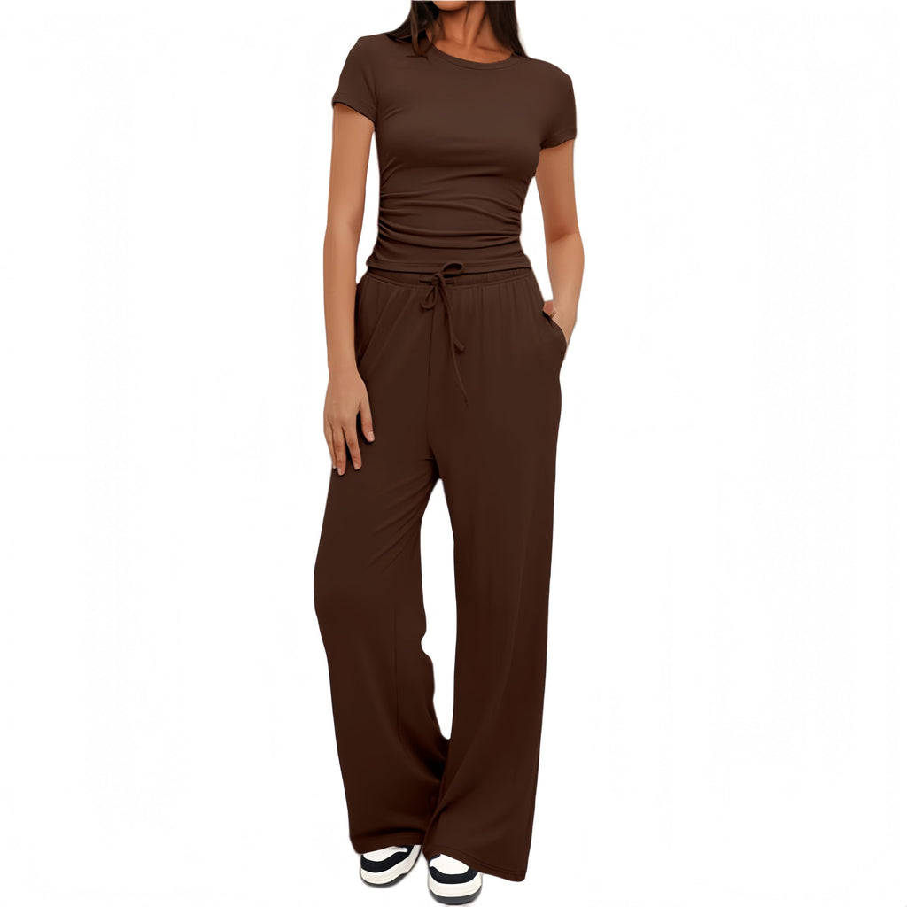 Sportivo Donna Completo Completi Sportivi Due Pezzi Sportiva Estiva Pantaloni Casual Elegante Completo Sportivo Tute da Ginnastica da Donna Estiva 2 Pezzi Homewear