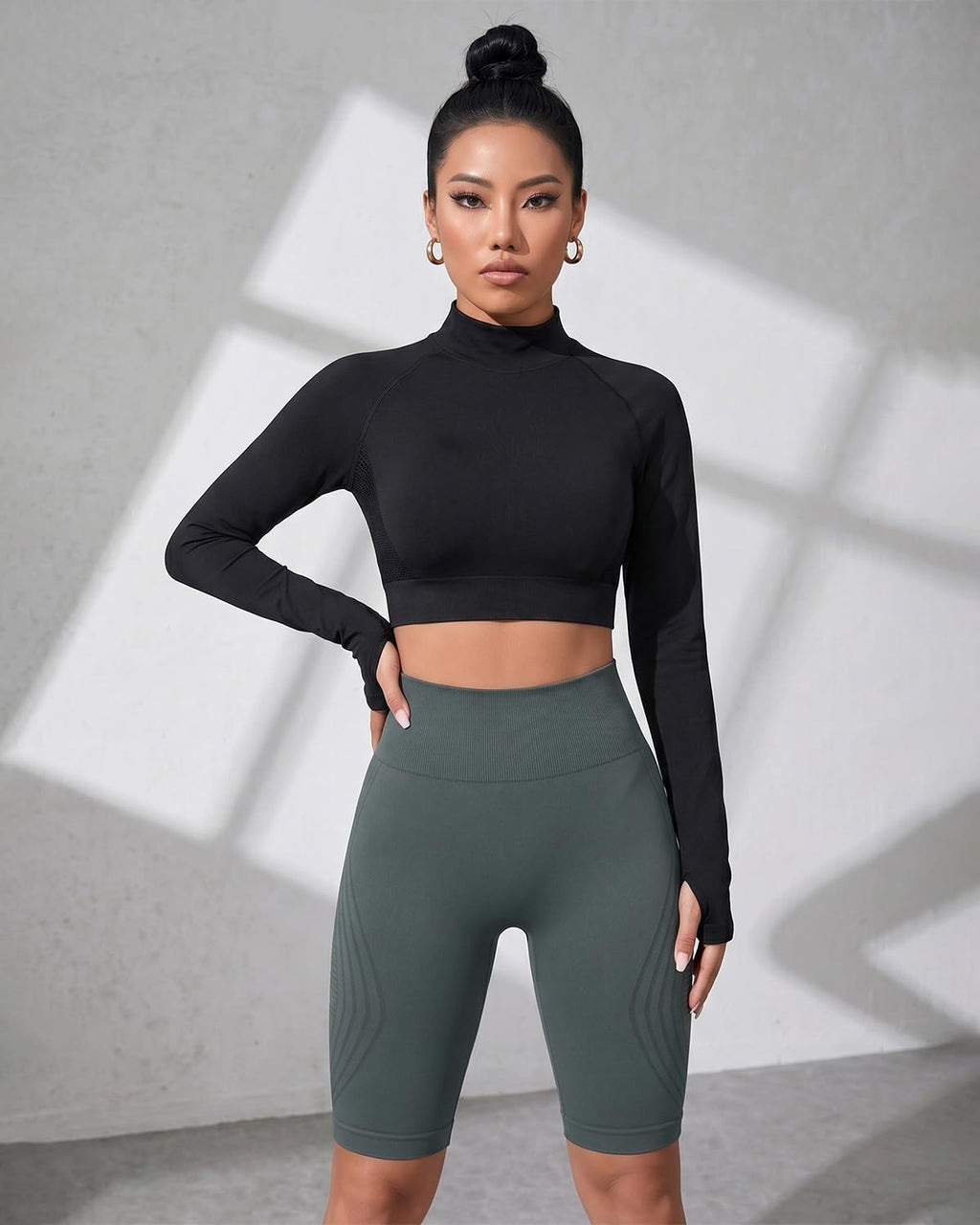 Leggins Anticellulite Donna, Leggings Sportivi Lunghi Compressione Push Up Glutei, Vita Alta Opachi Yoga Pilates Fitness