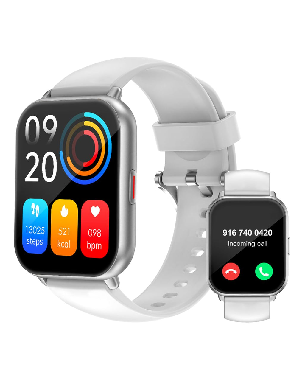 RUIMEN Smartwatch Donna Chiamate Bluetooth Musica Orologio Sportive Contapassi da Polso Cardiofrequenzimetro Saturazione Ossigeno Fitness Tracker Ciclo Mestruale Controllo Sonno per Android iOS Rosa