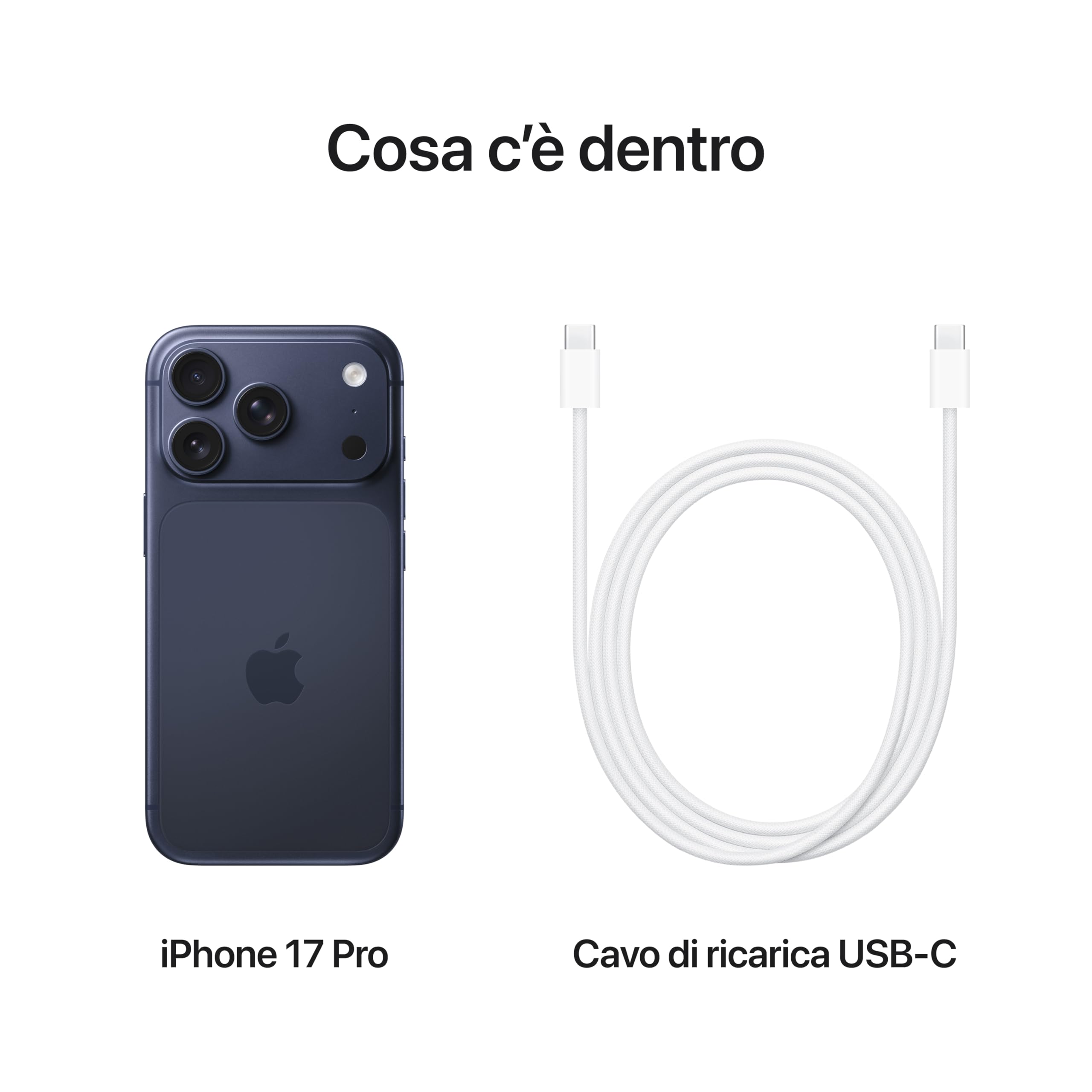 Apple iPhone 17 Pro 512 GB: display 6,3", ProMotion fino a 120Hz, chip A19 Pro, autonomia senza precedenti, sistema di fotocamere Pro Fusion con fotocamera frontale Center Stage; Arancione cosmico