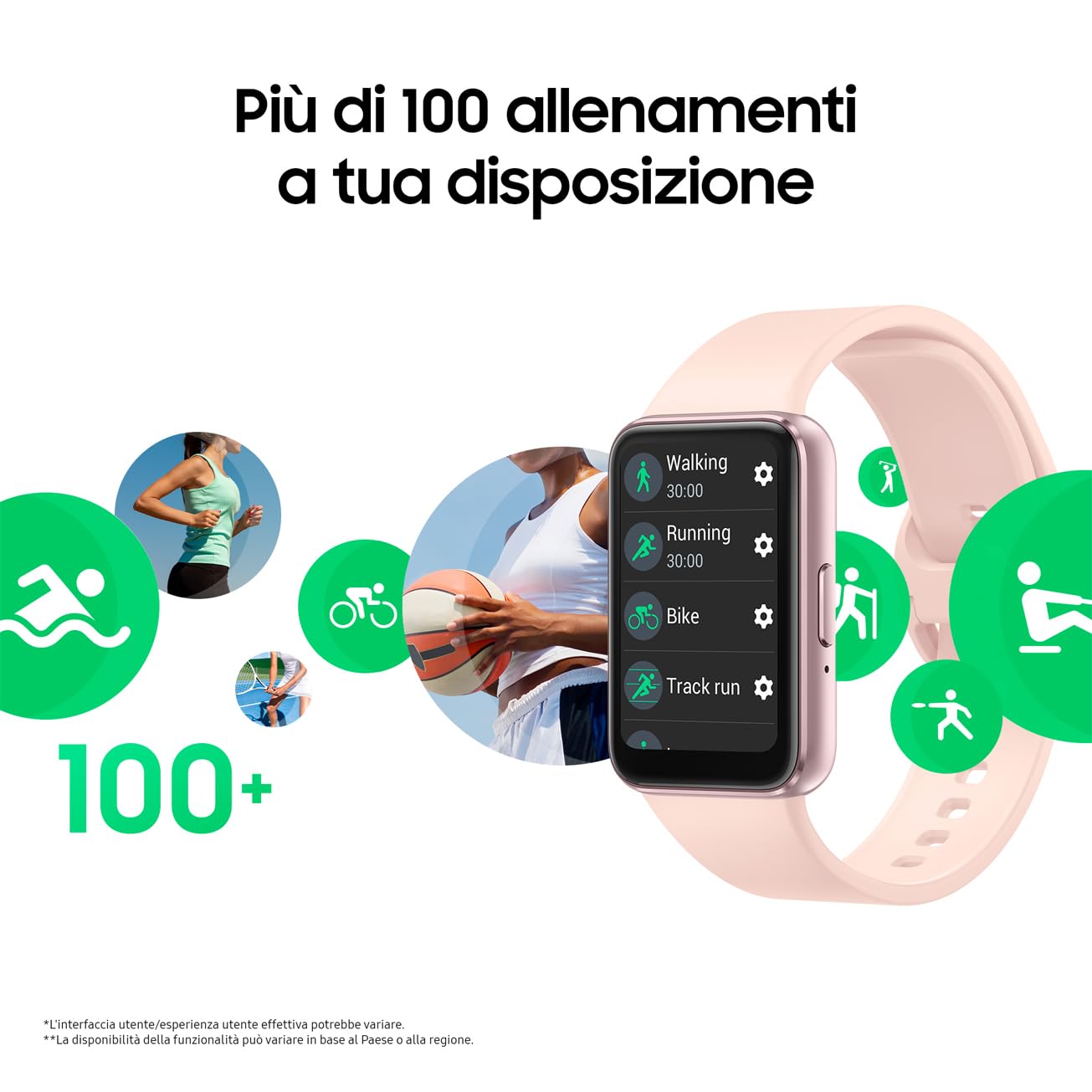 Samsung Galaxy Fit3 fitness band, batteria a lunga durata, rilevamento cadute/SOS, barometro, IP68, monitoraggio sonno, oltre 100 esercizi, gestione notifiche/musica, Gray [Versione italiana]