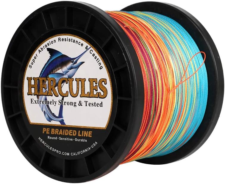 HERCULES Super Cast 100 m – 2000 m Yards filo da pesca intrecciato 10 lb – test per acqua salata acqua dolce PE intrecciato filo di pesce Superline 8 fili