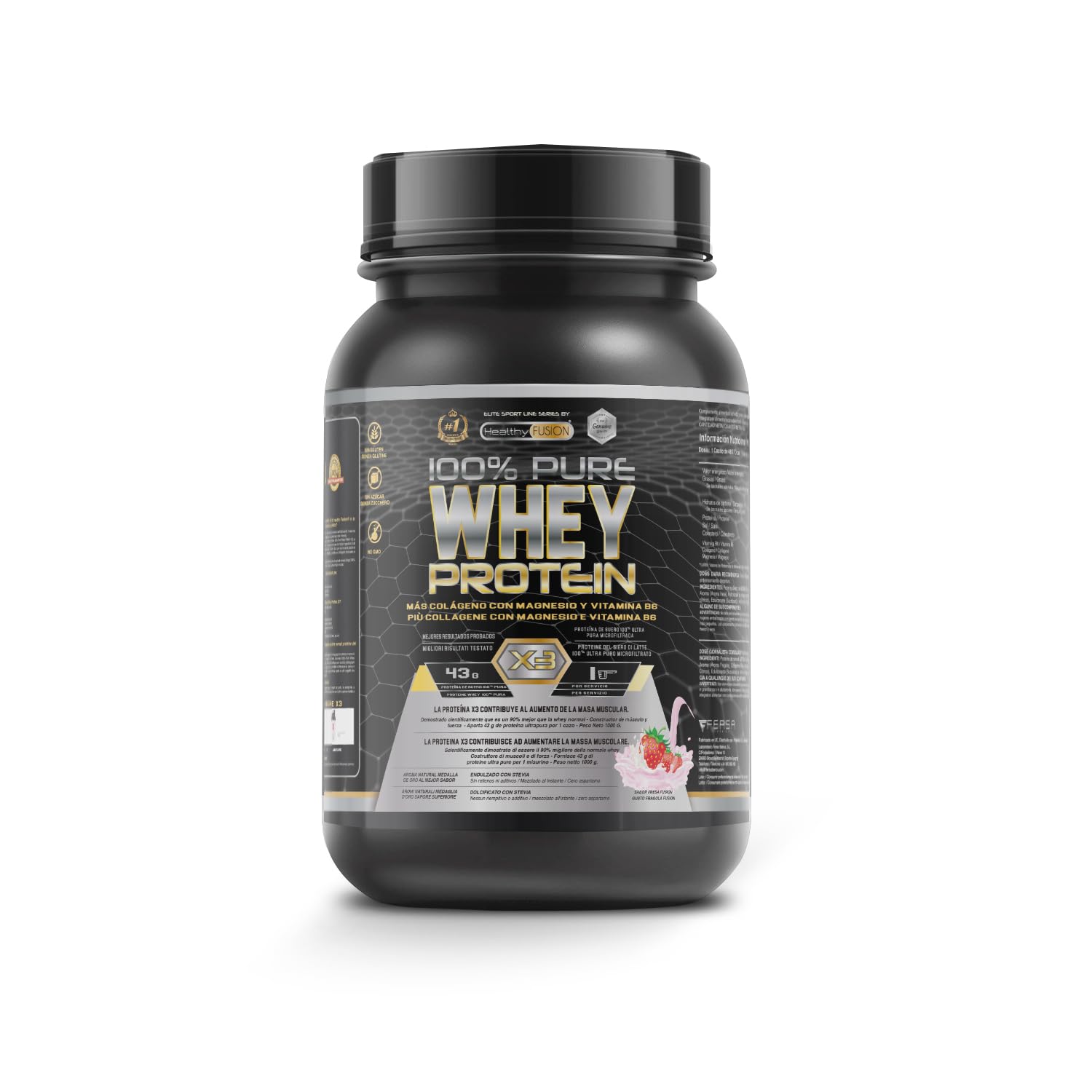 Whey Protein | Proteina Whey pura con Collagene + Magnesio | Migliora i tuoi allenamenti | Protegge e aumenta la massa muscolare | 1000g di proteina (Cioccolato)