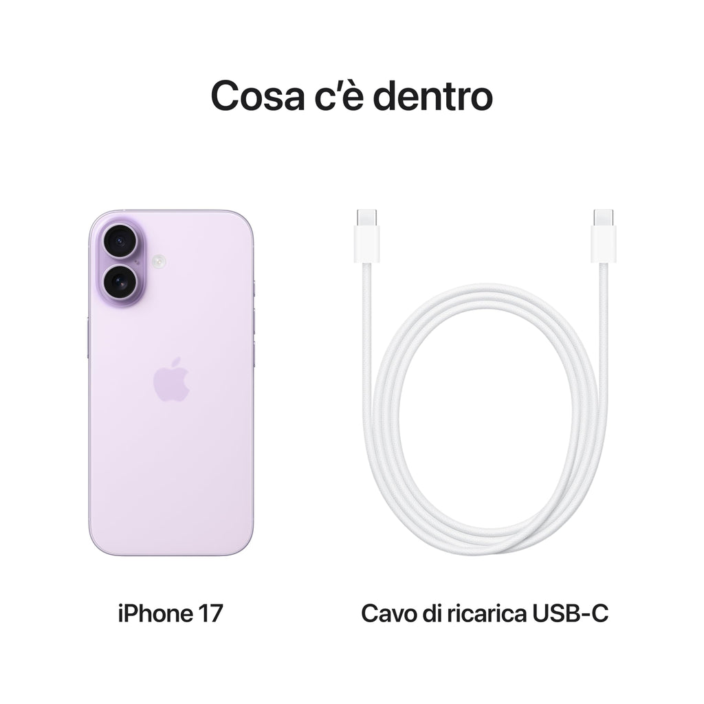 Apple iPhone 17 256 GB: display 6,3" con ProMotion, chip A19, fotocamera frontale Center Stage per selfie di gruppo più facili, più resistenza ai graffi, un giorno intero di batteria; Salvia