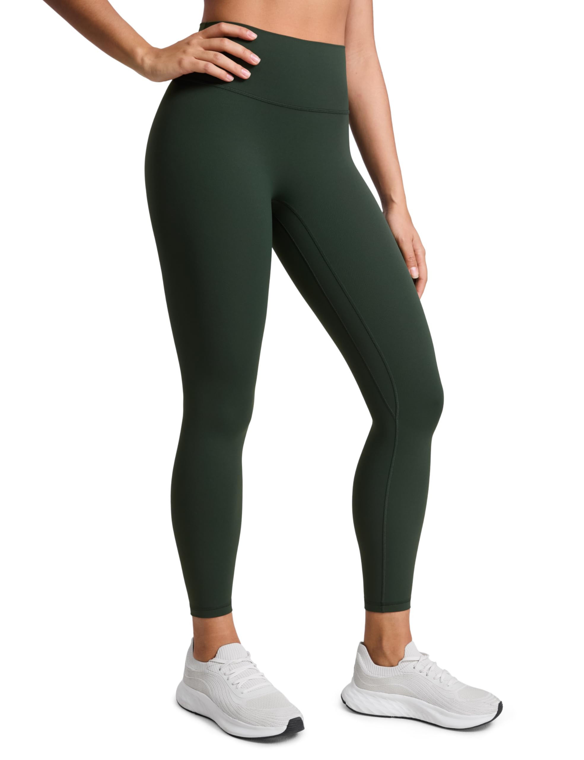 CRZ YOGA SculptAir No Frontale Cucitura Yoga Leggings 64cm - Alto Sciancrato Donna Allenamento Pantaloni