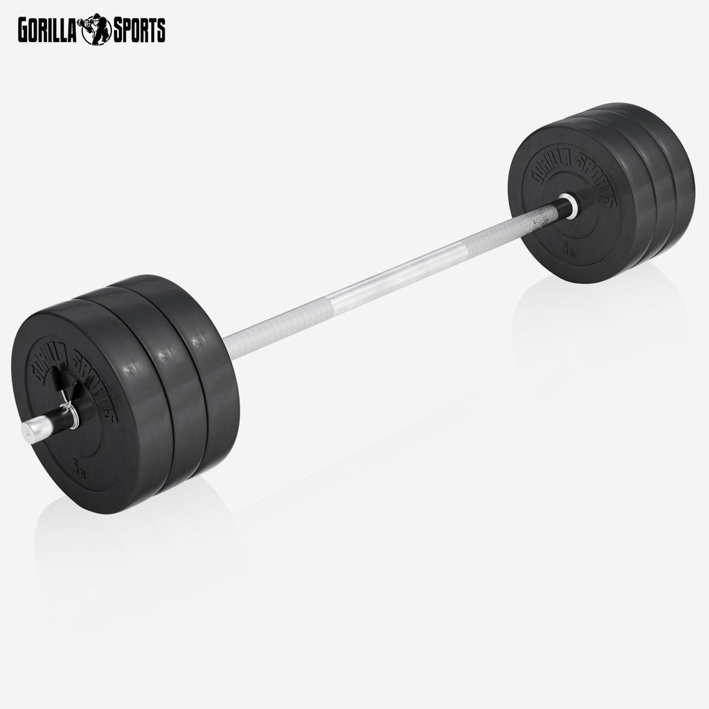 GORILLA SPORTS® Panca Pesi Multifunzione Regolabile – Pieghevole con Porta, Bilanciere e Manubri con Dischi 38/70/100 kg – Piana/Inclinata, Struttura Robusta Max 200 kg – Palestra Casa Fitness