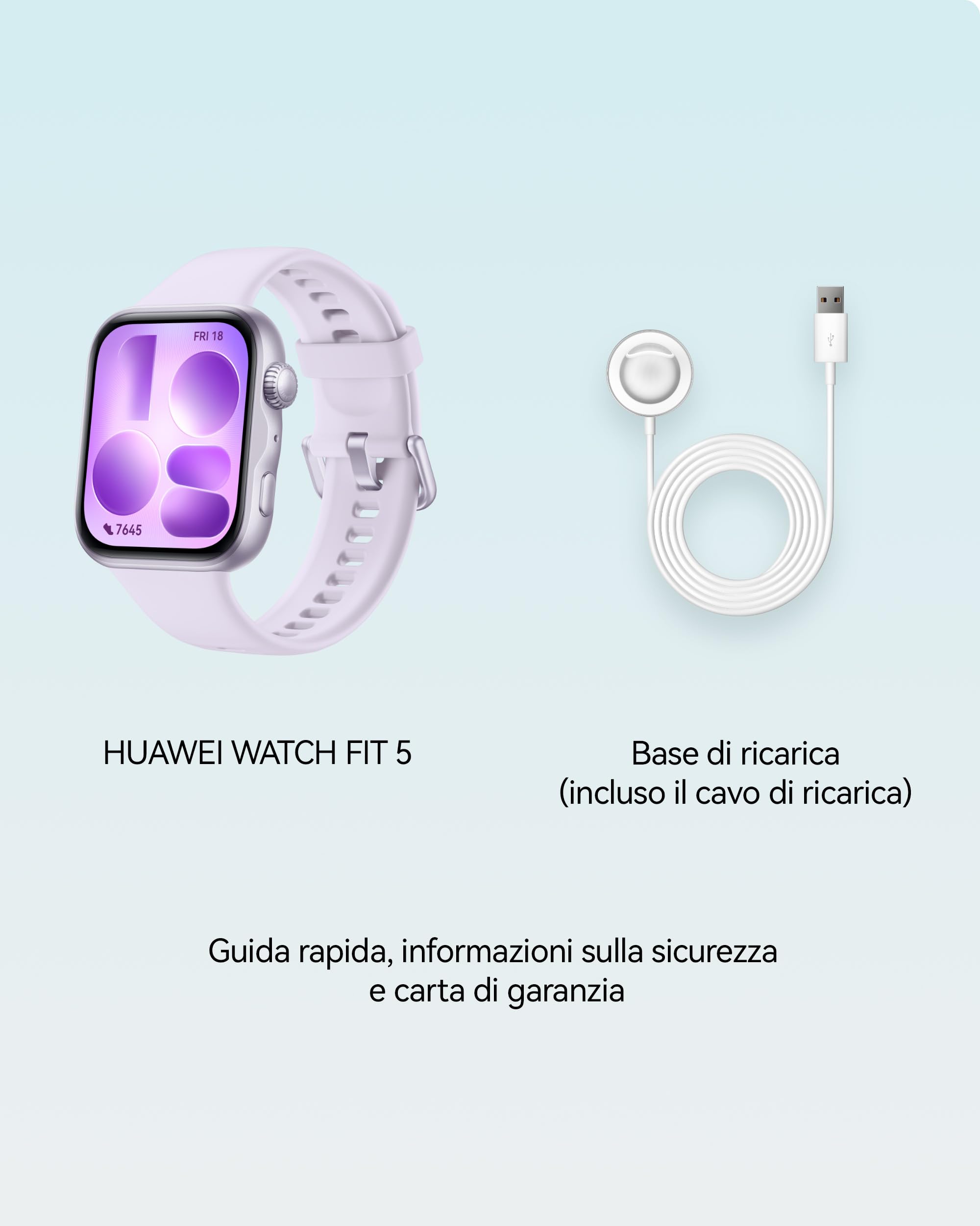 HUAWEI WATCH FIT 5 Smartwatch, Schermo AMOLED HD da 1,82", Design Raffinato, Pagamento NFC, Rilevamento Cadute, Batteria a lunga durata, Monitoraggio della salute, 5 ATM, Android & iOS, Nero