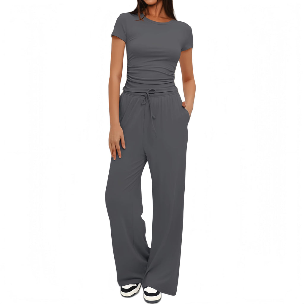 Sportivo Donna Completo Completi Sportivi Due Pezzi Sportiva Estiva Pantaloni Casual Elegante Completo Sportivo Tute da Ginnastica da Donna Estiva 2 Pezzi Homewear