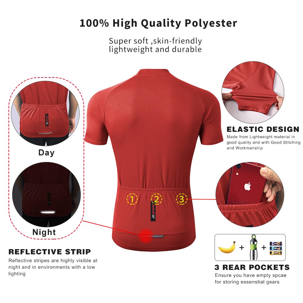 FEIXIANG Maglia Ciclismo Maniche Corte,Maglietta Mountain Bike Uomo Asciugatura Veloce T-Shirt off-Road Sportswear Estate