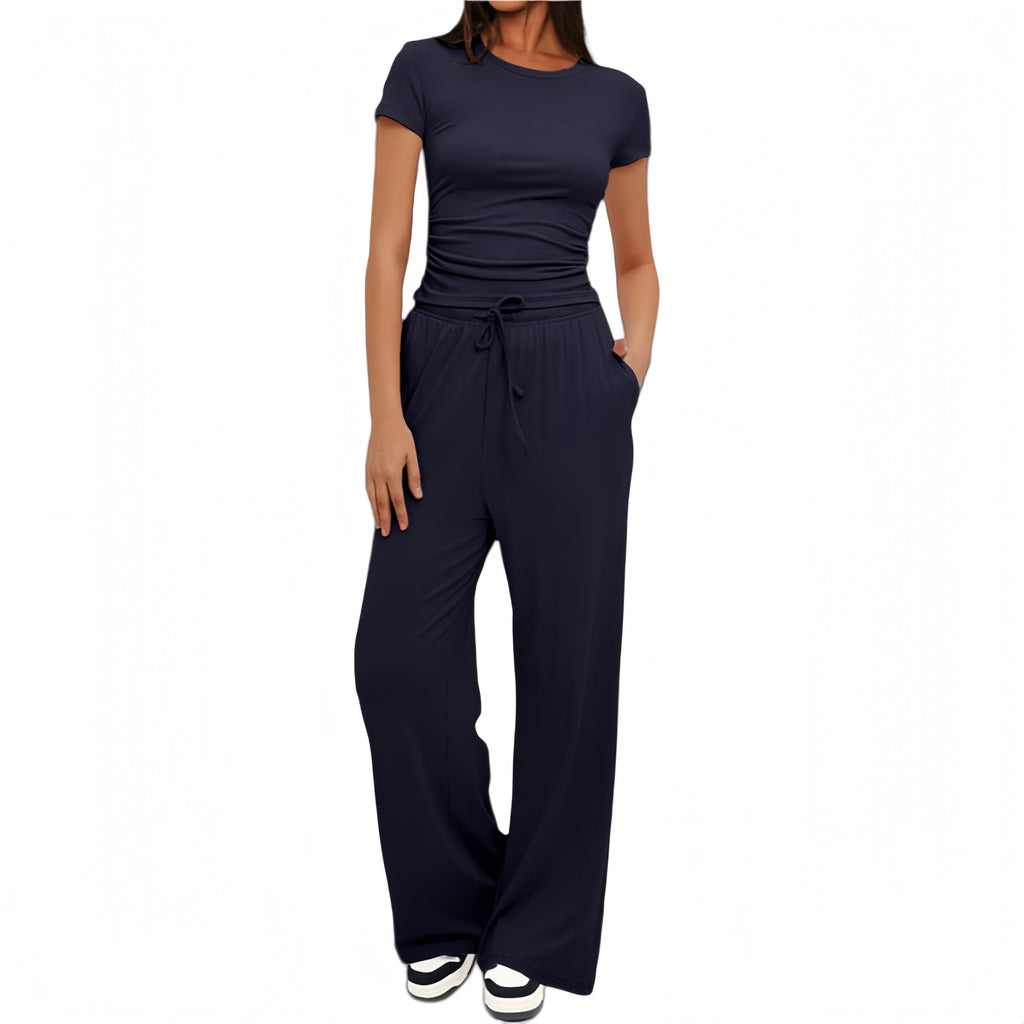 Sportivo Donna Completo Completi Sportivi Due Pezzi Sportiva Estiva Pantaloni Casual Elegante Completo Sportivo Tute da Ginnastica da Donna Estiva 2 Pezzi Homewear