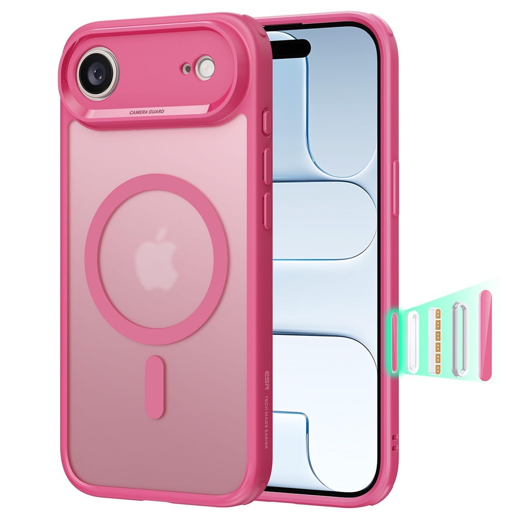 ESR Cover per iPhone 17 Pro Max, Custodia per controllo della fotocamera, Compatibile con MagSafe, Protezione antiurto di livello militare, Angoli Air Guard ammortizzanti, Trasparente