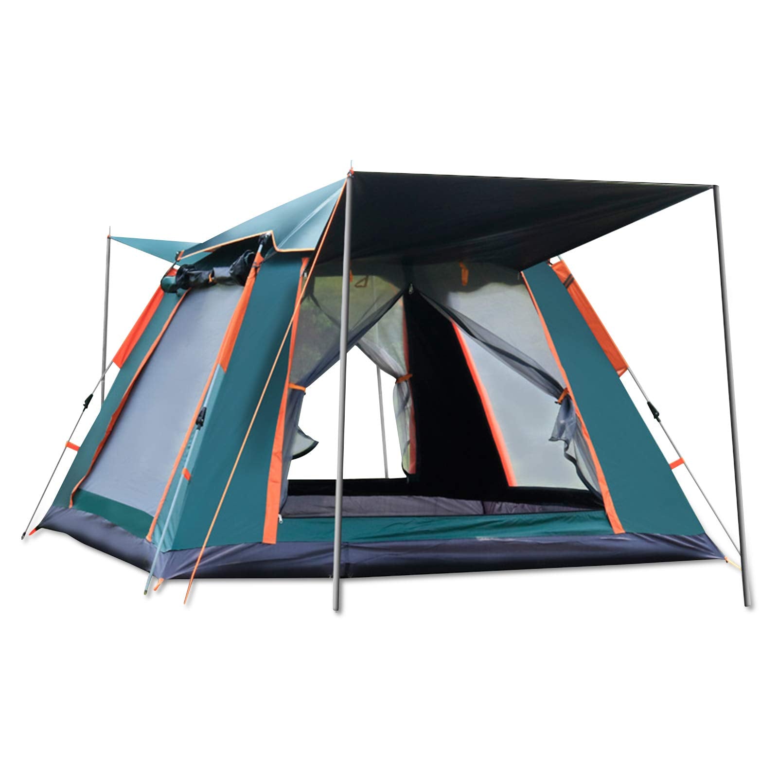 Ergocar Tenda Campeggio Pop Up 3-4 Persone Ultra-Leggero Tenda Impermeabile Antivento a Cupola Leggera con Veranda per Campeggio Escursioni Arrampicata
