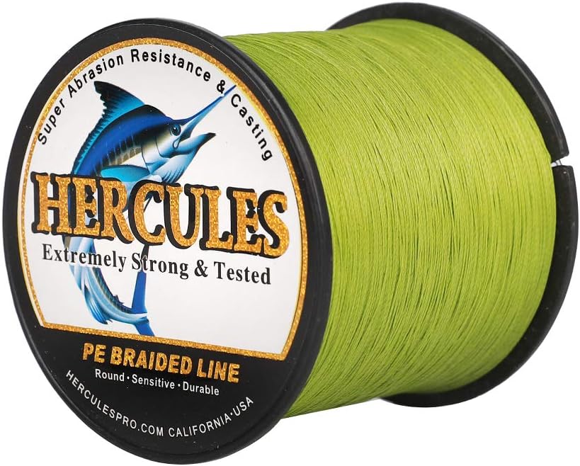 HERCULES Super Cast 100 m – 2000 m Yards filo da pesca intrecciato 10 lb – test per acqua salata acqua dolce PE intrecciato filo di pesce Superline 8 fili