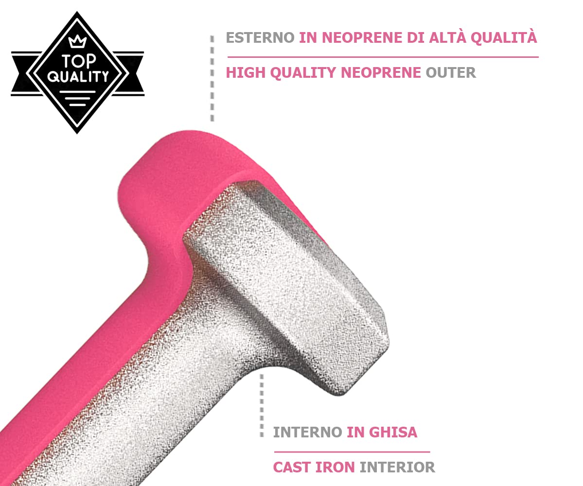 G5 HT SPORT Manubri O Manubrio in Neoprene da Palestra E Home Gym Antiscivolo da 0.5 a 6 kg Coppia O Singolo