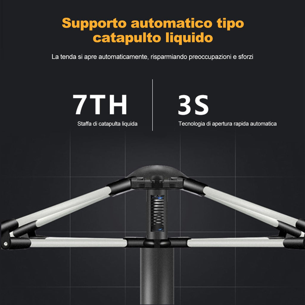 Ergocar Tenda Campeggio Pop Up 3-4 Persone Ultra-Leggero Tenda Impermeabile Antivento a Cupola Leggera con Veranda per Campeggio Escursioni Arrampicata
