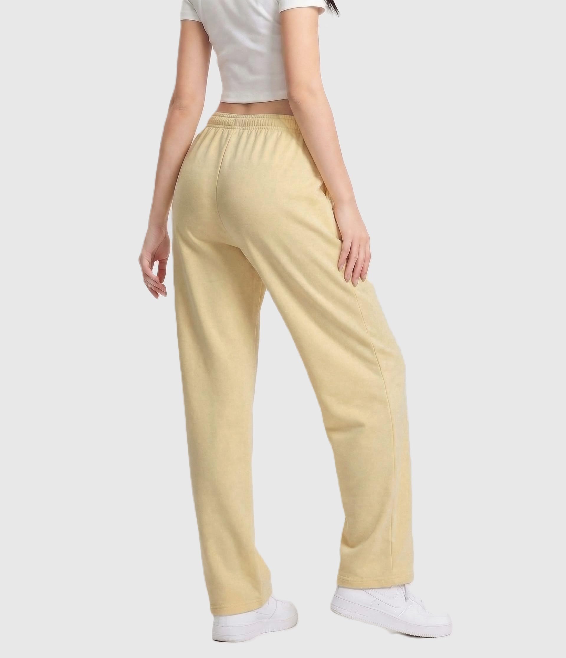 Pantaloni Tuta Donna Larghi Vita Alta con Tasche Pantaloni Sportivi Leggeri e Comodi Jogging Casual Fitness Palestra