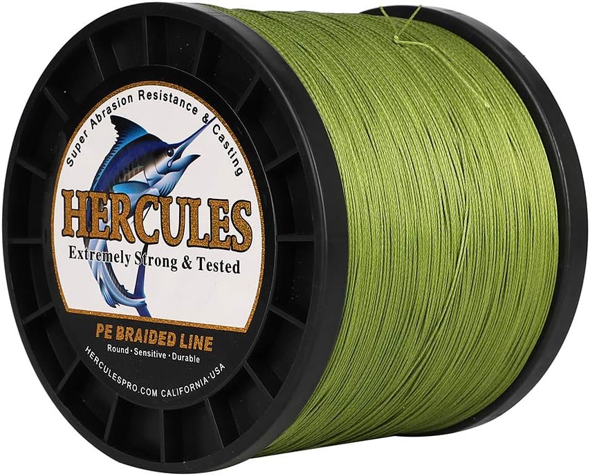 HERCULES Super Cast 100 m – 2000 m Yards filo da pesca intrecciato 10 lb – test per acqua salata acqua dolce PE intrecciato filo di pesce Superline 8 fili