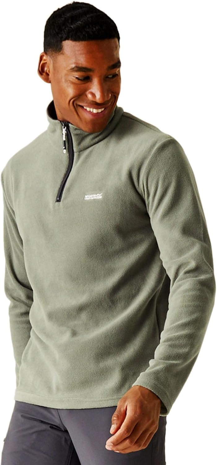 Regatta Uomo Felpa con Zip in Pile Thompson, Black