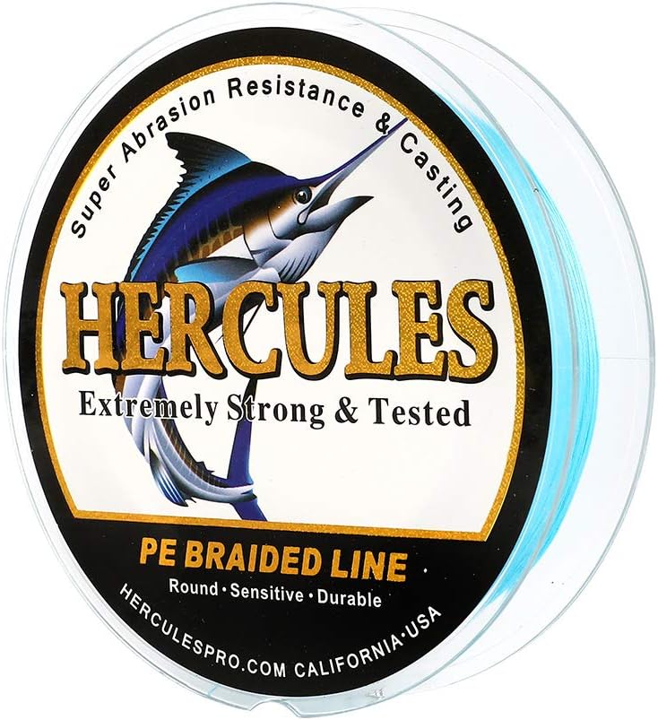 HERCULES Super Cast 100 m – 2000 m Yards filo da pesca intrecciato 10 lb – test per acqua salata acqua dolce PE intrecciato filo di pesce Superline 8 fili