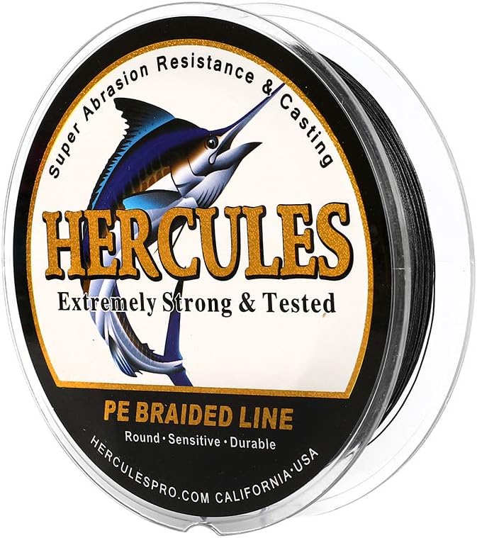 HERCULES Super Cast 100 m – 2000 m Yards filo da pesca intrecciato 10 lb – test per acqua salata acqua dolce PE intrecciato filo di pesce Superline 8 fili