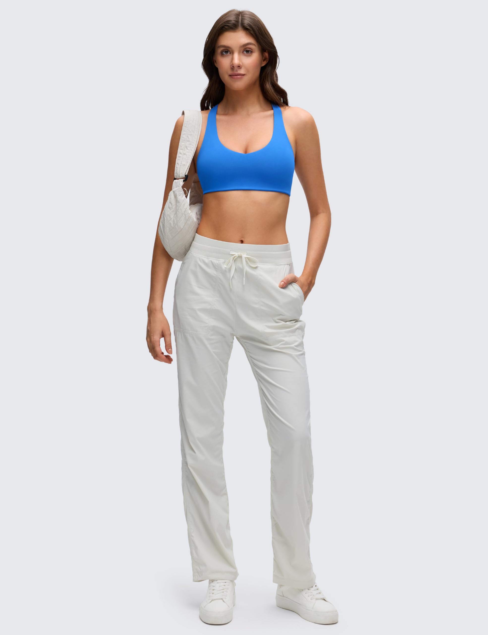 CRZ YOGA Butterluxe Donna V Collo Sportivo Reggiseni di Sostegno Racerback Imbottito Yoga Top