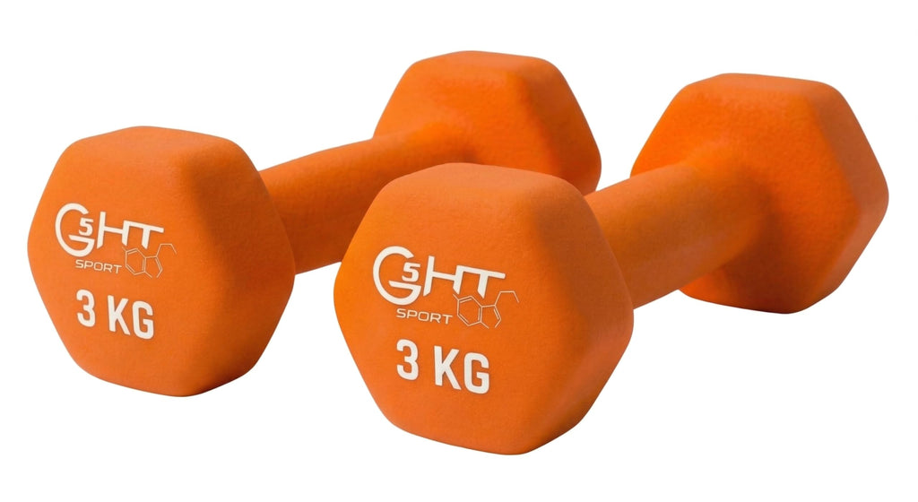 G5 HT SPORT Manubri O Manubrio in Neoprene da Palestra E Home Gym Antiscivolo da 0.5 a 6 kg Coppia O Singolo