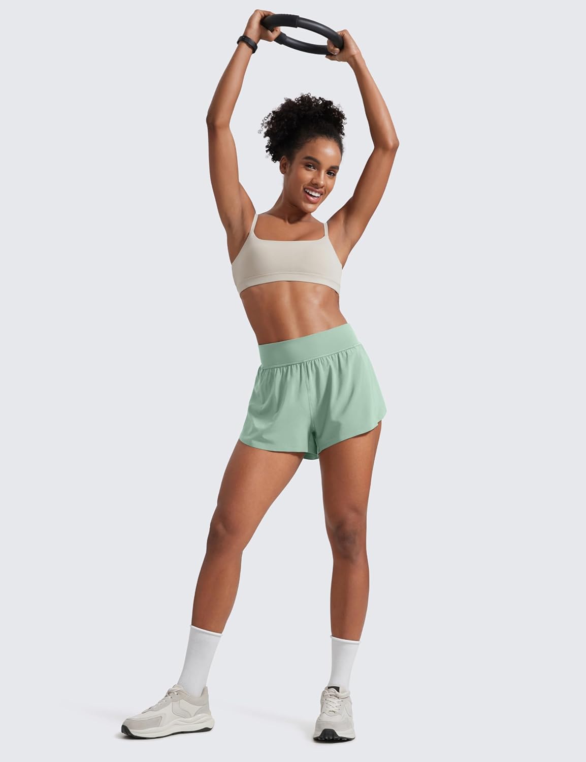 CRZ YOGA Pantaloncini da Corsa Dolphin a Vita Alta da Donna Divisione Alta