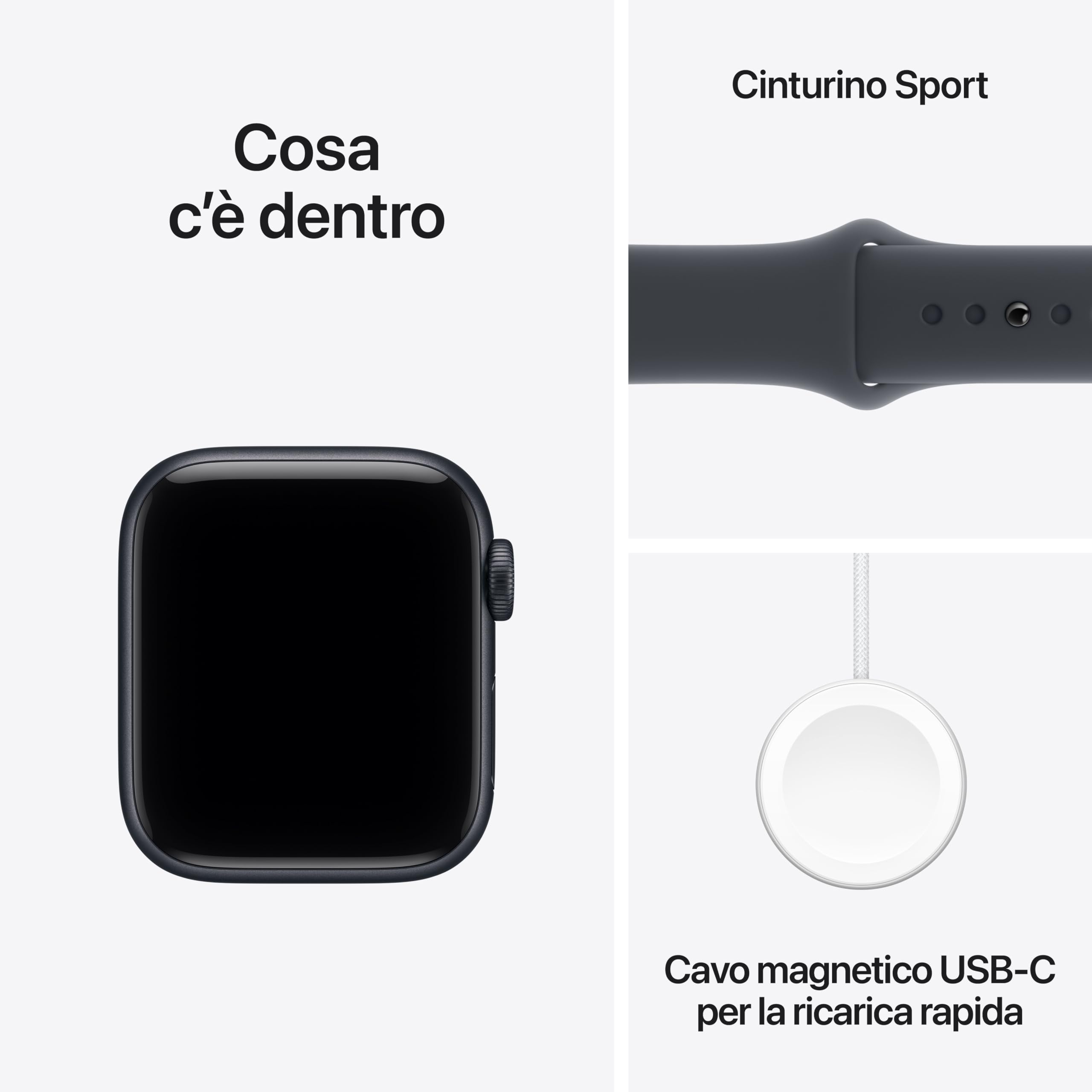 Apple Watch SE 3 GPS, Cassa 40 mm in alluminio galassia con Cinturino Sport galassia - S/M