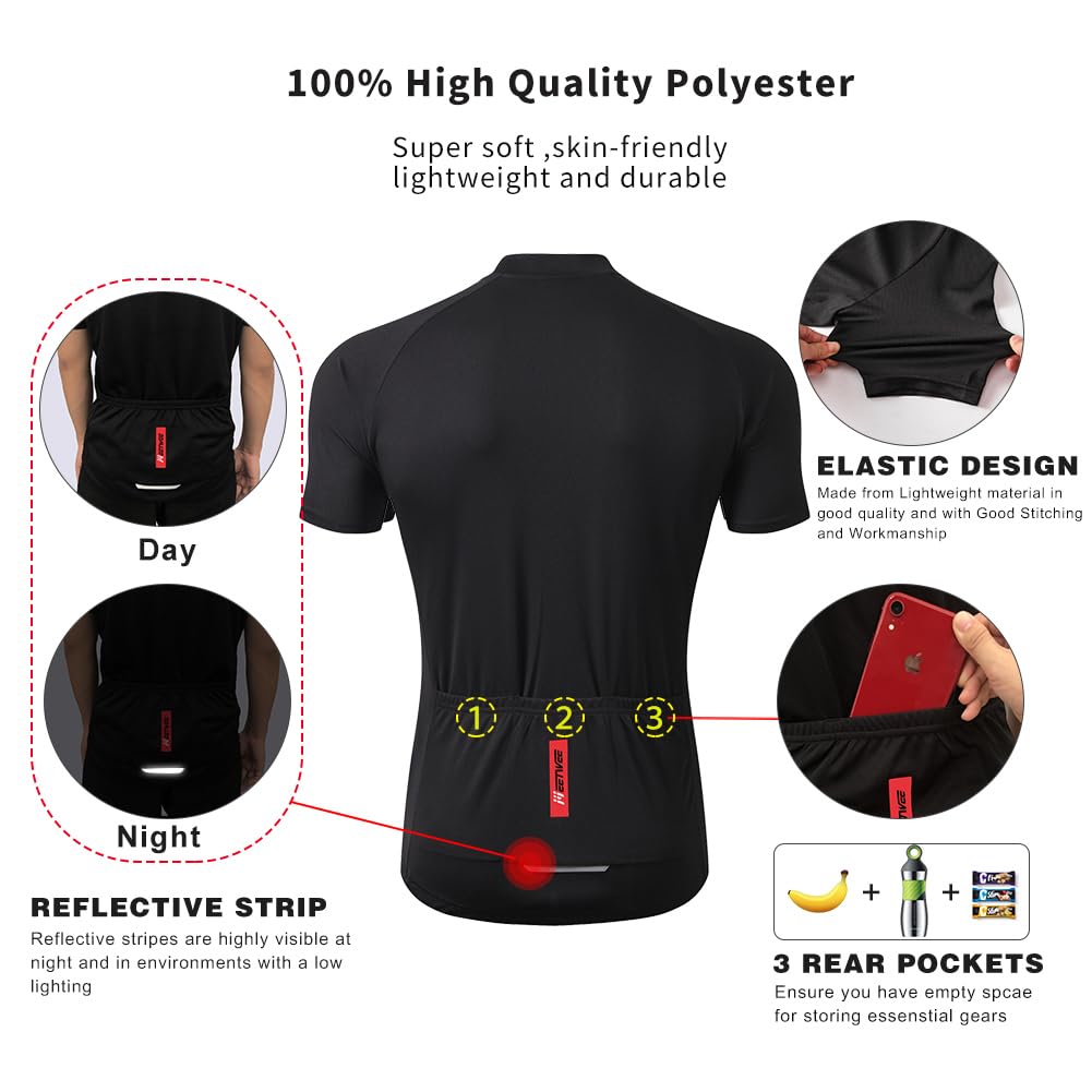 FEIXIANG Maglia Ciclismo Maniche Corte,Maglietta Mountain Bike Uomo Asciugatura Veloce T-Shirt off-Road Sportswear Estate