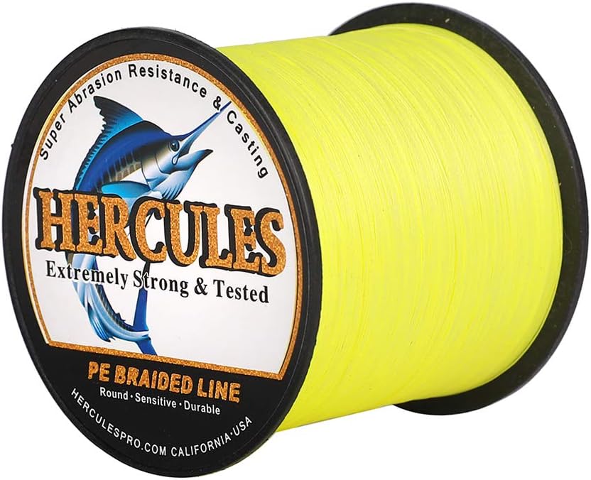 HERCULES Super Cast 100 m – 2000 m Yards filo da pesca intrecciato 10 lb – test per acqua salata acqua dolce PE intrecciato filo di pesce Superline 8 fili