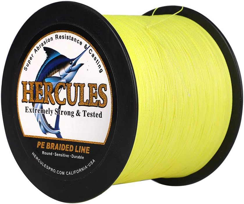 HERCULES Super Cast 100 m – 2000 m Yards filo da pesca intrecciato 10 lb – test per acqua salata acqua dolce PE intrecciato filo di pesce Superline 8 fili