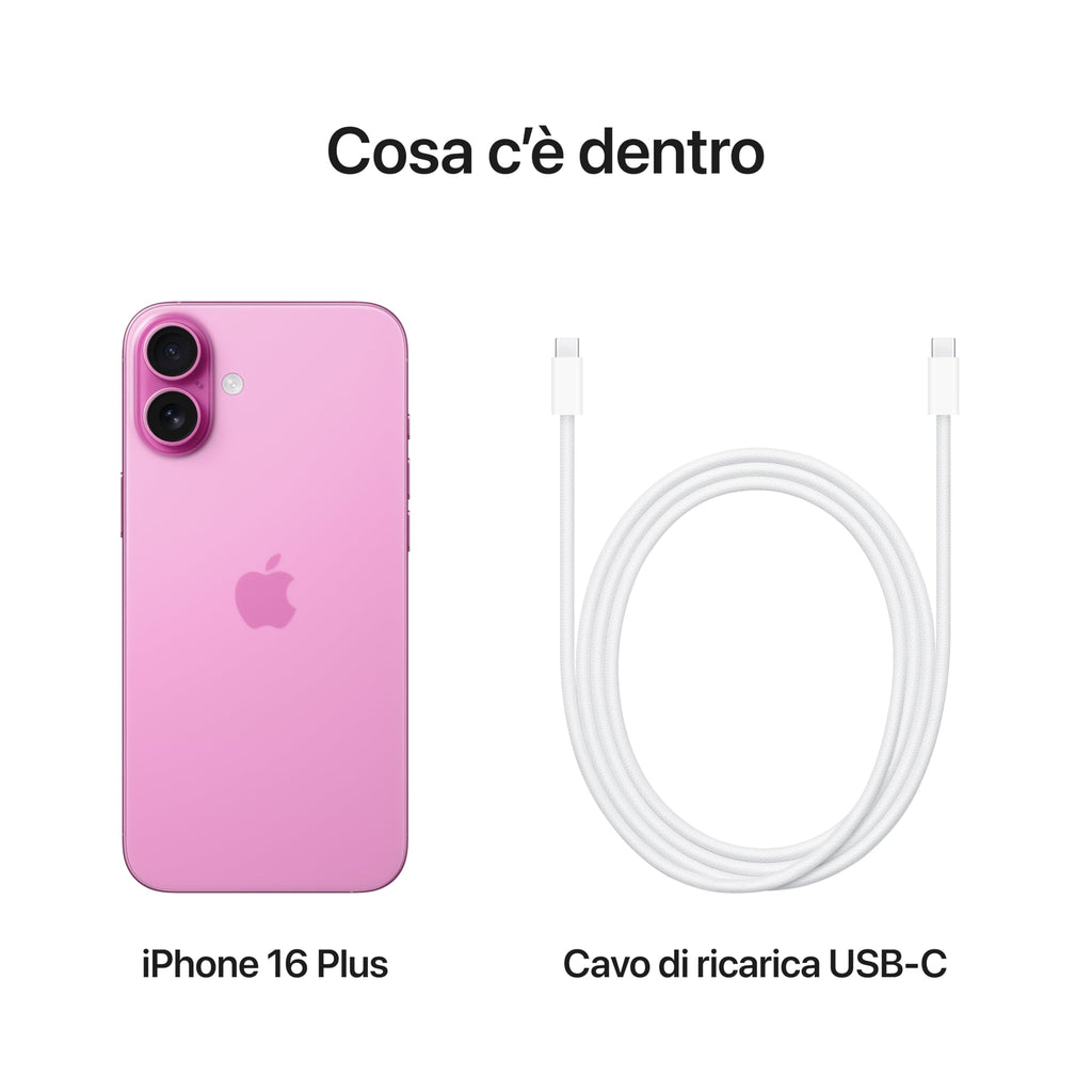 Apple iPhone 16 Plus 256 GB: Telefono 5G con Controllo fotocamera, chip A18 e tanta autonomia in più. Compatibile con AirPods; Nero